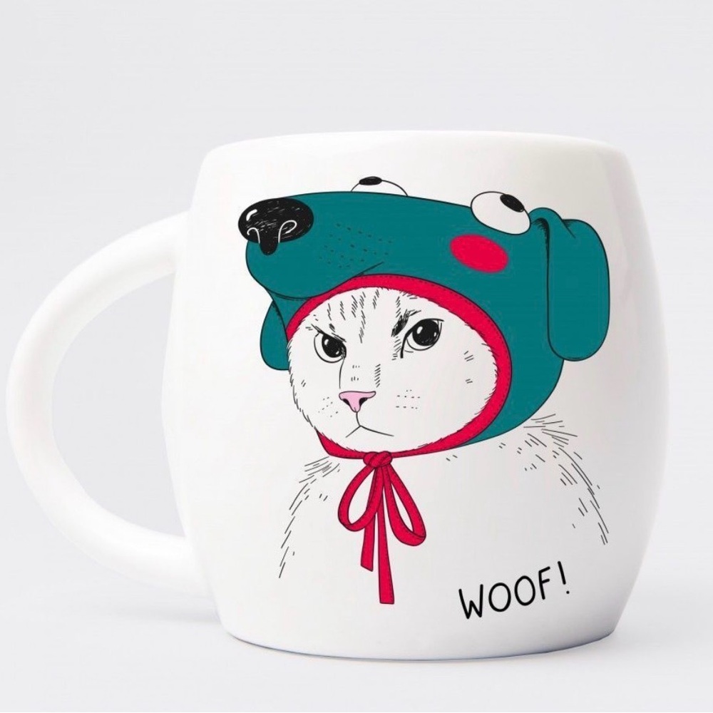 ORNER Ceramic Mug w/ “Agent Cat” Illustration